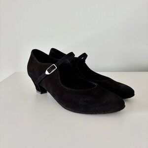 DIAMANT Black Suede Dance Shoes - Size UK 4.5